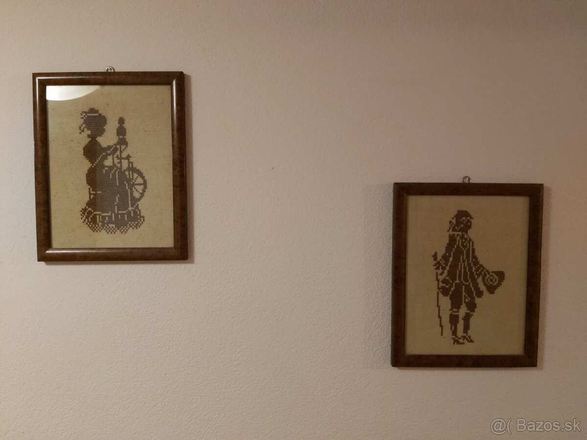 Obrázky krížikova výšivka 3ks
