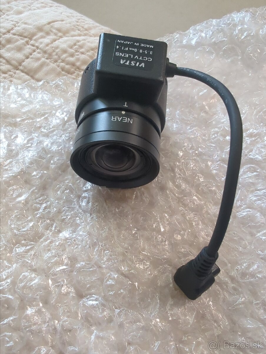 Objektív na CCTV kameru fish eye lense. Sirokouhla.