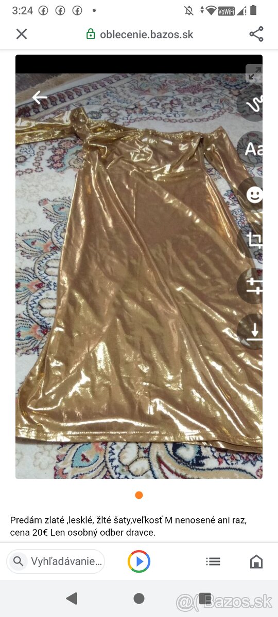 Ponúkam zlaté šaty...