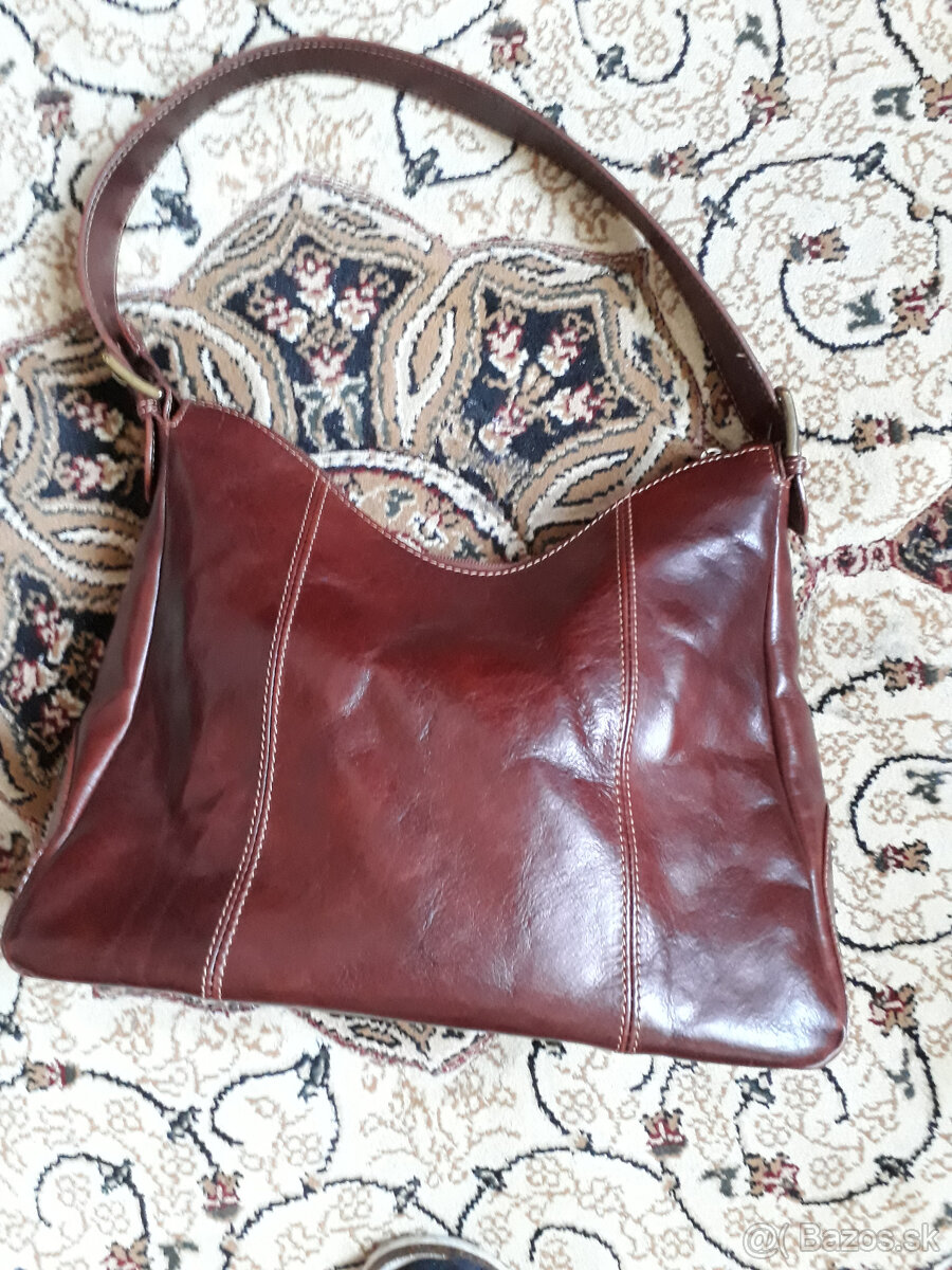 hnedá kožená kabelka sofie and jane