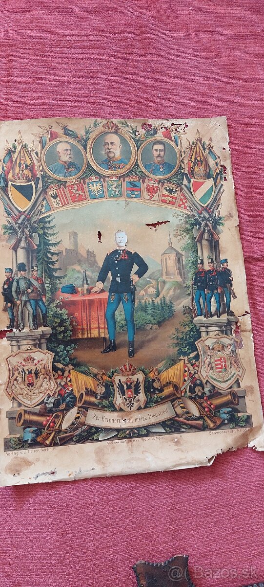 Starý rám a foto RakuskaUhorska