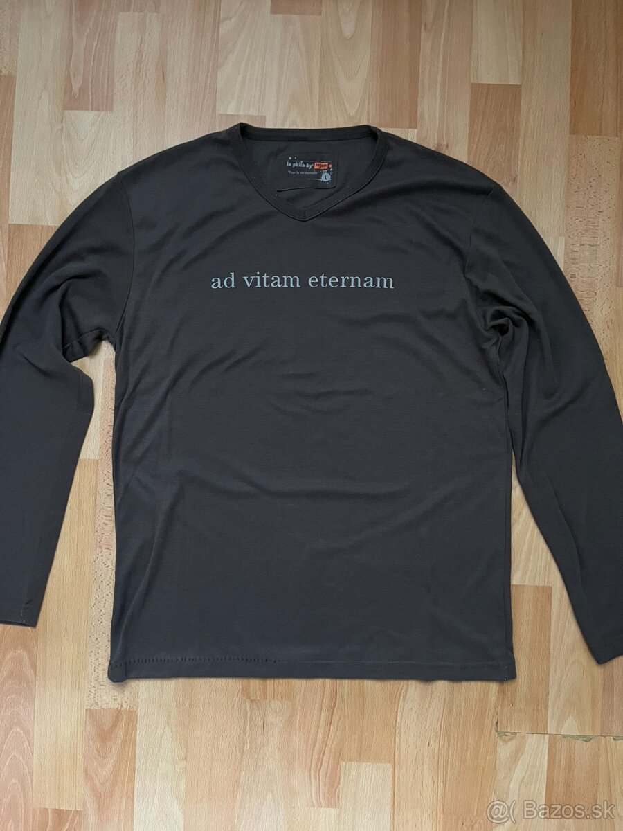 Čierne / hnedé tričko L