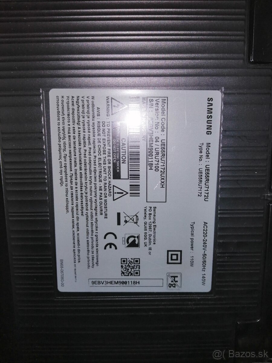 Samsung UE55RU7172 predám ND