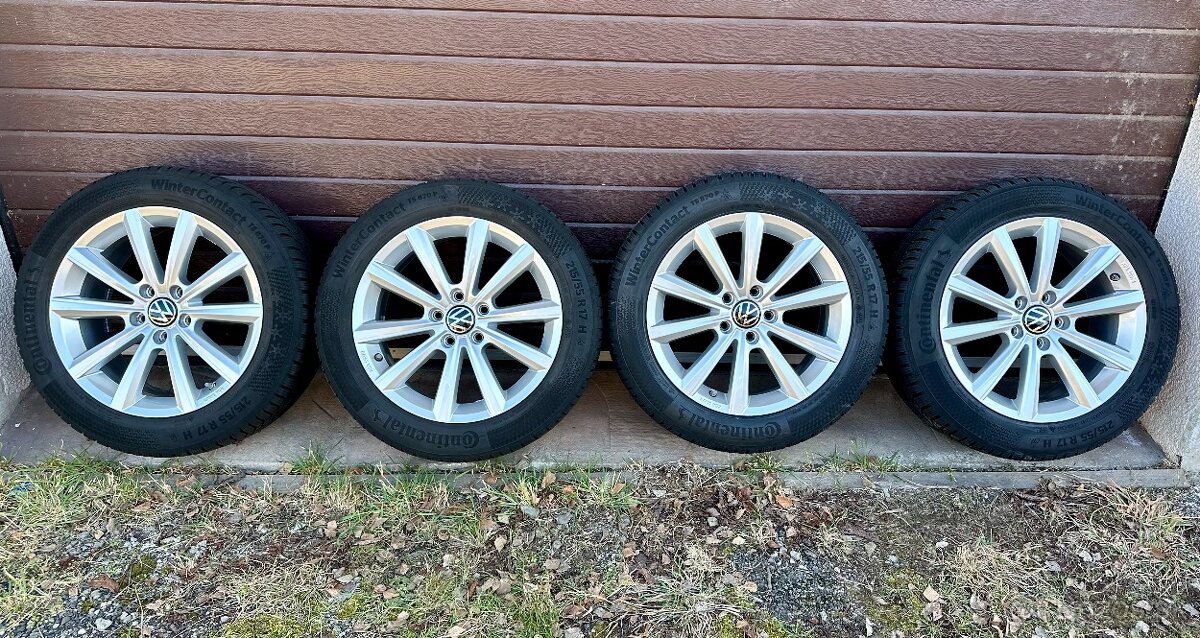 Originál alu kolesá volkswagen merano 5x112, nové pneu