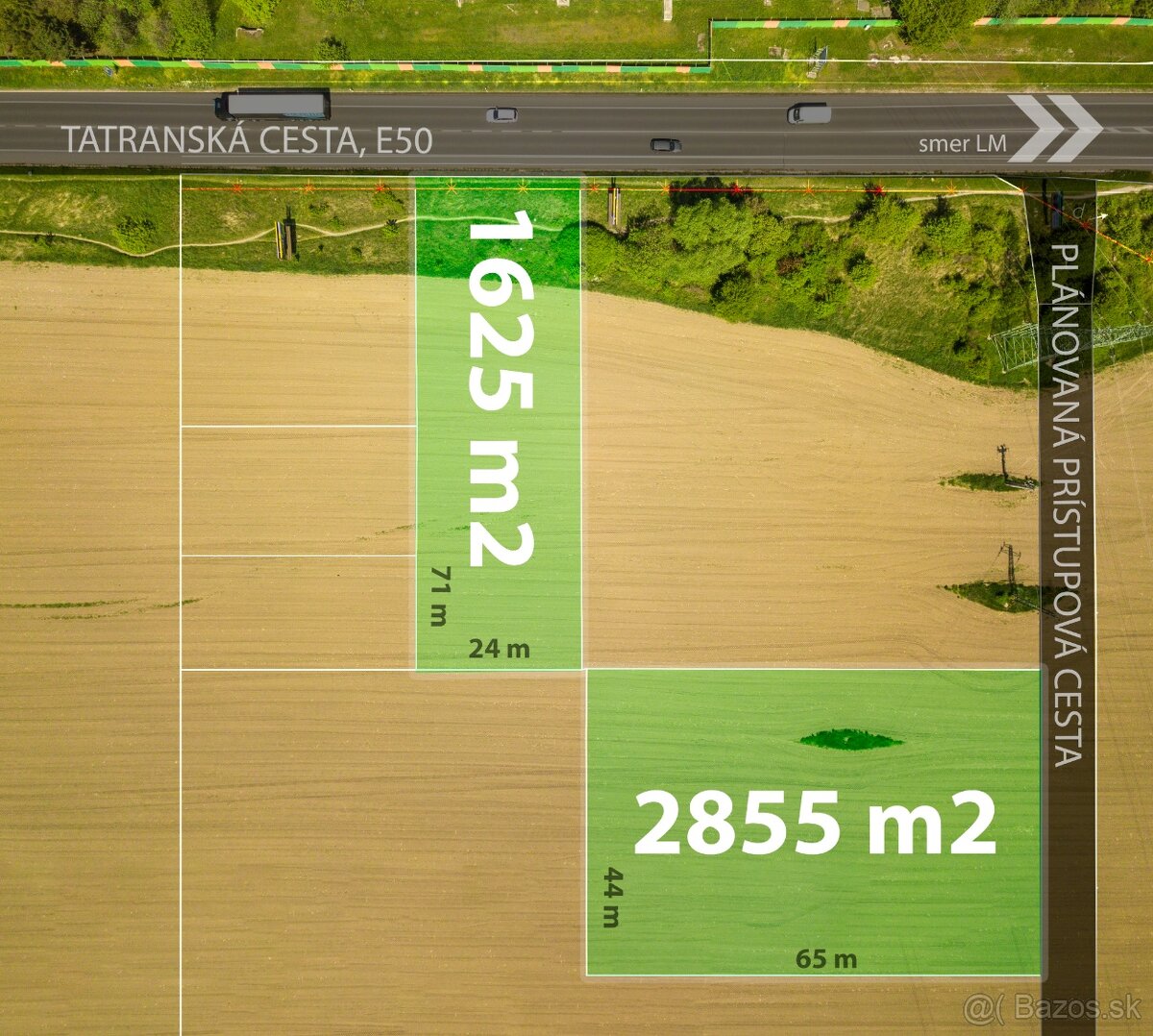 Tatranská cesta - pozemok o výmere 4480m2 pri frekventovanej
