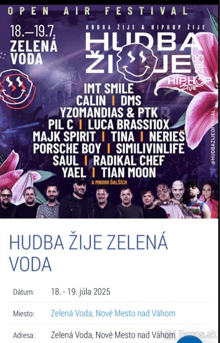 Lístok na HipHop žije zelena voda