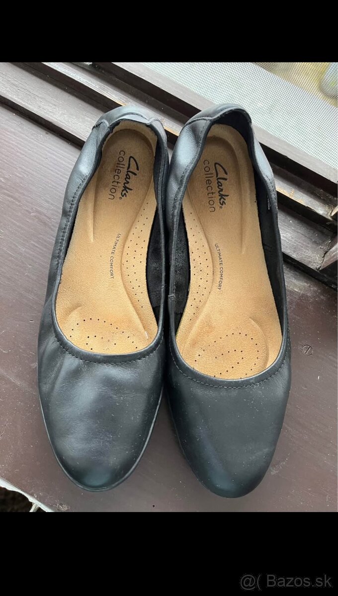 Damske kozene baletky, CLARKS Comfort, nove 40 velkost