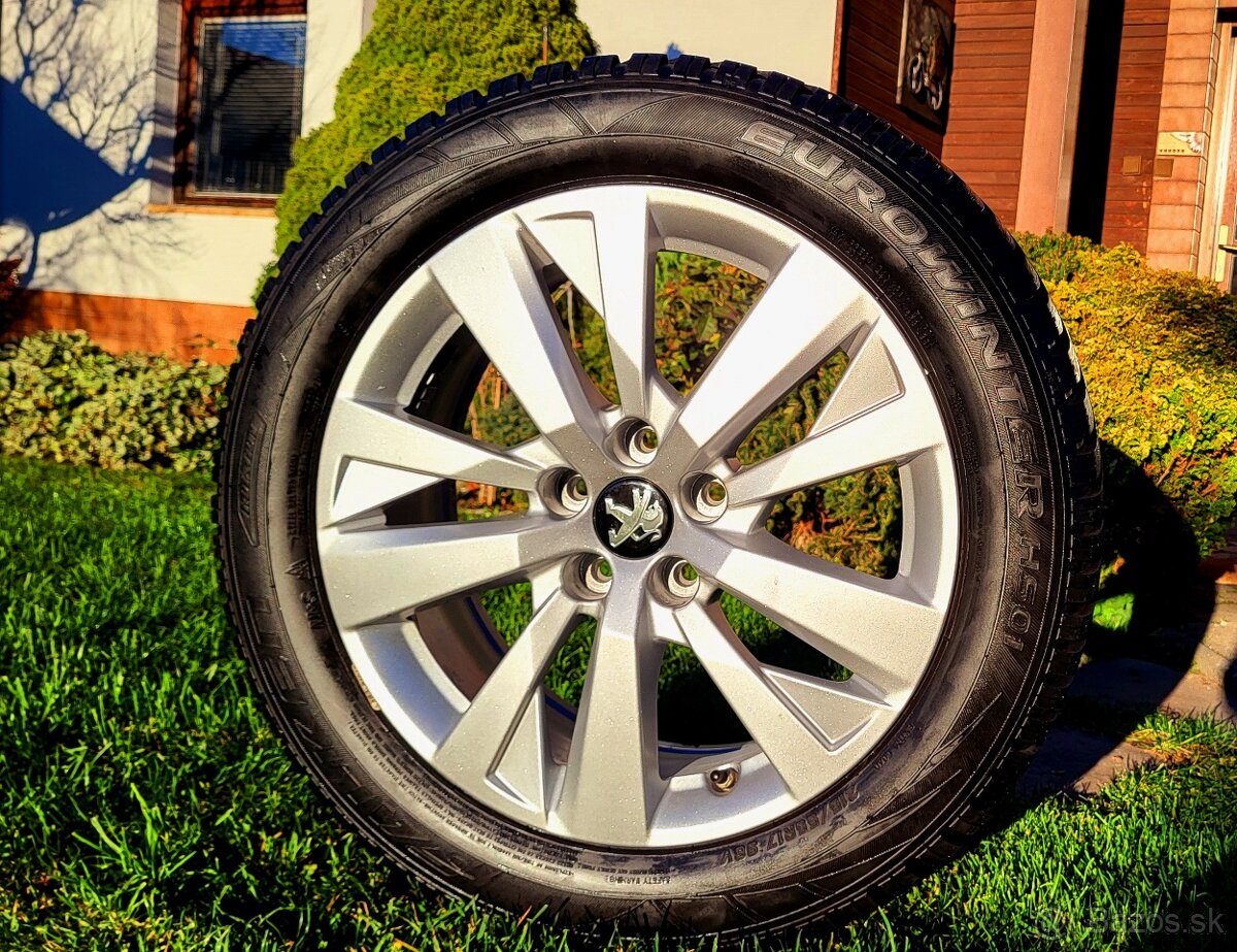 alu R17 5x108 orig. Peugeot, zimné pneu 215/55 (215/65)