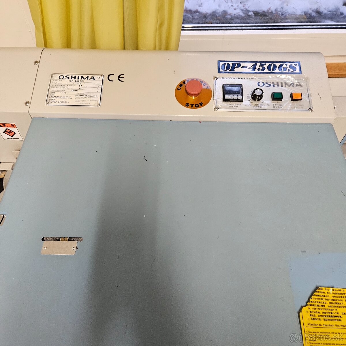 OSHIMA - priebehový podlepovací lis