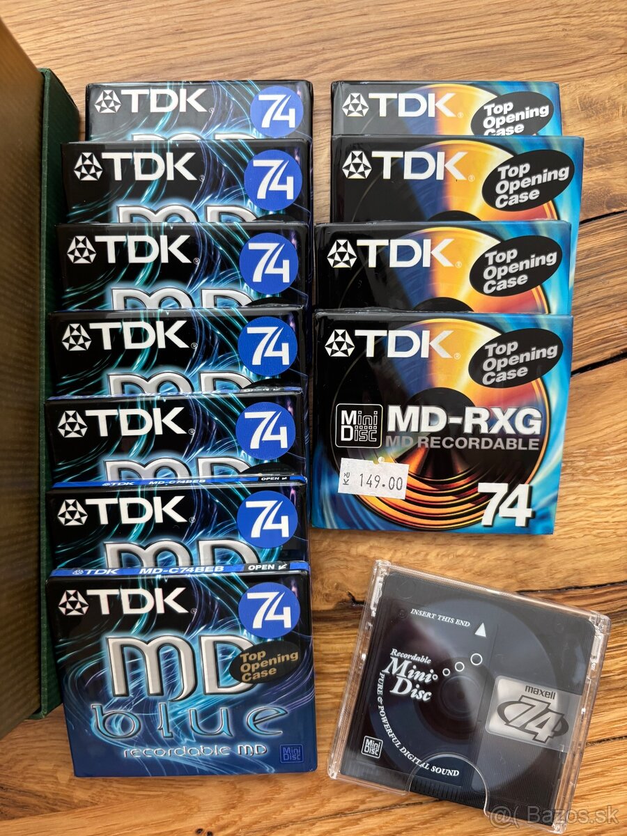 mini-disc médiá 74 a 80 minútové