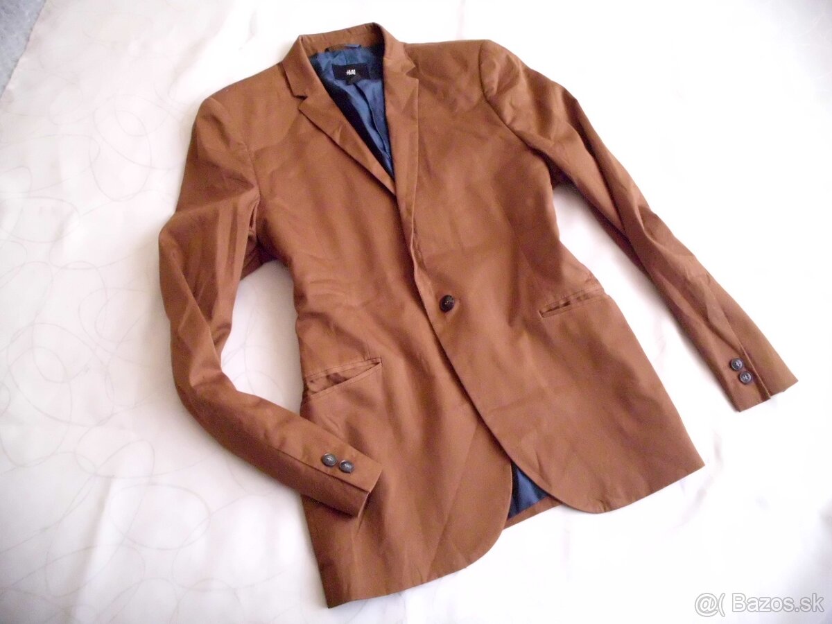 H&M pánske tenšie sako M-L (50)