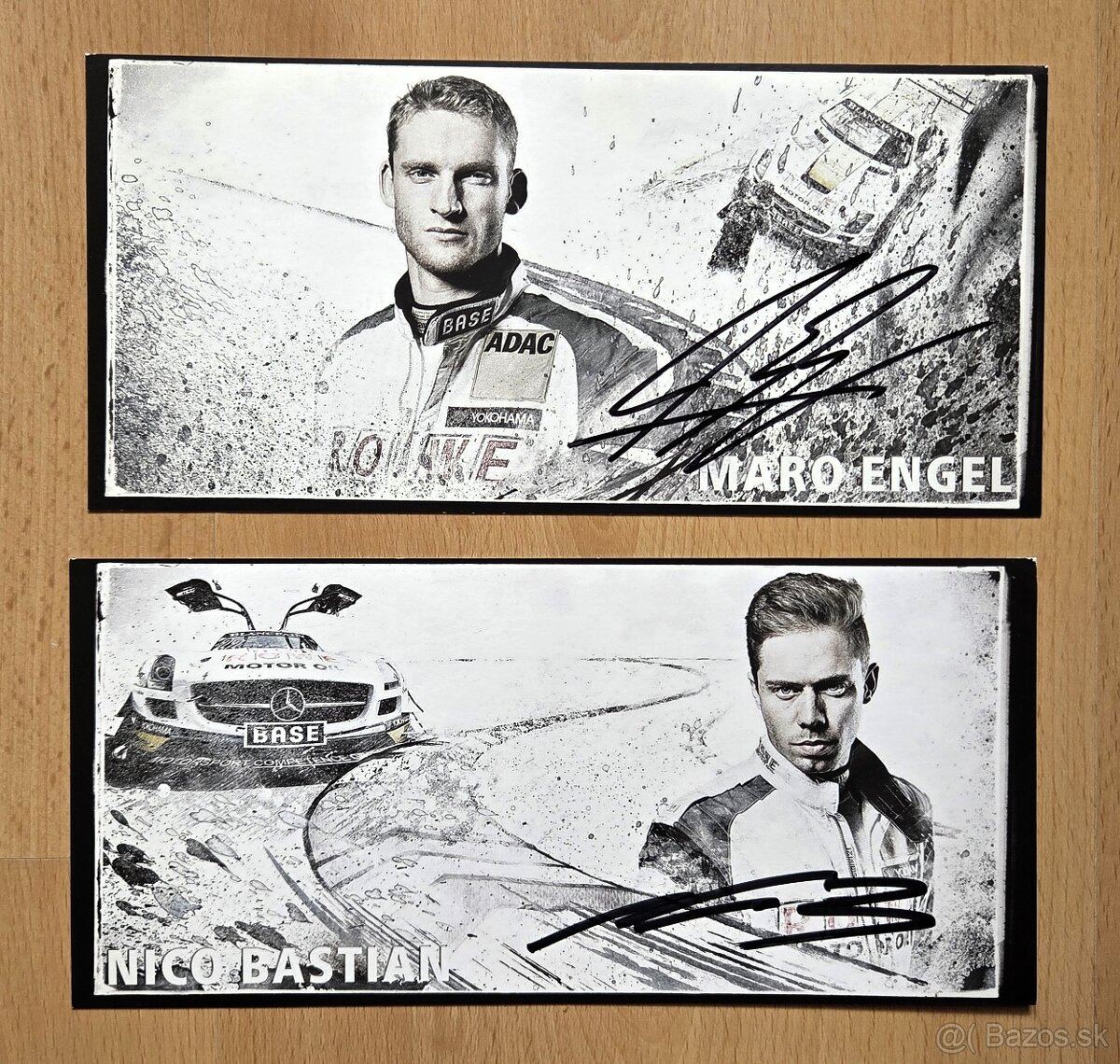 Engel a Bastian Rowe Racing Mercedes GT autogramy