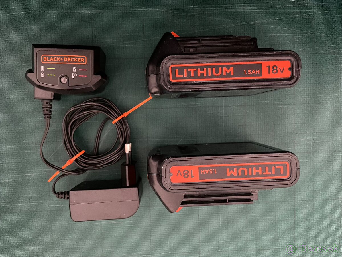 PREDANÉ: BATÉRIA BLACK & DECKER + NABÍJAČKA