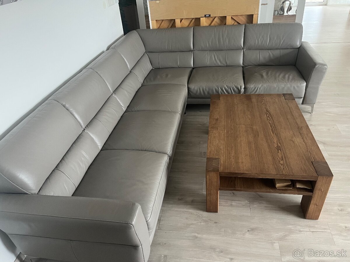 Luxusná celokožená rohová sedacka