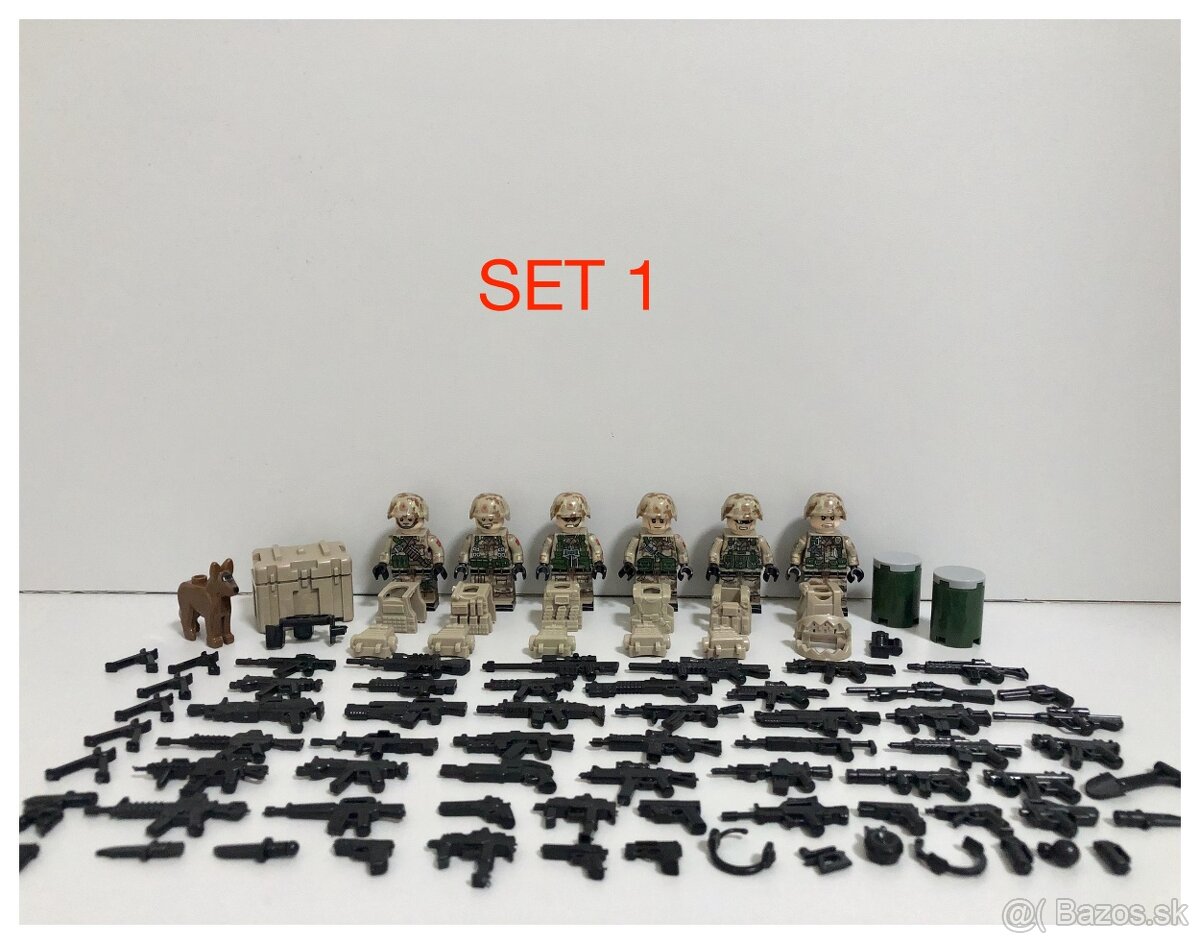 Rôzne sety vojakov 2 + doplnky - typ lego