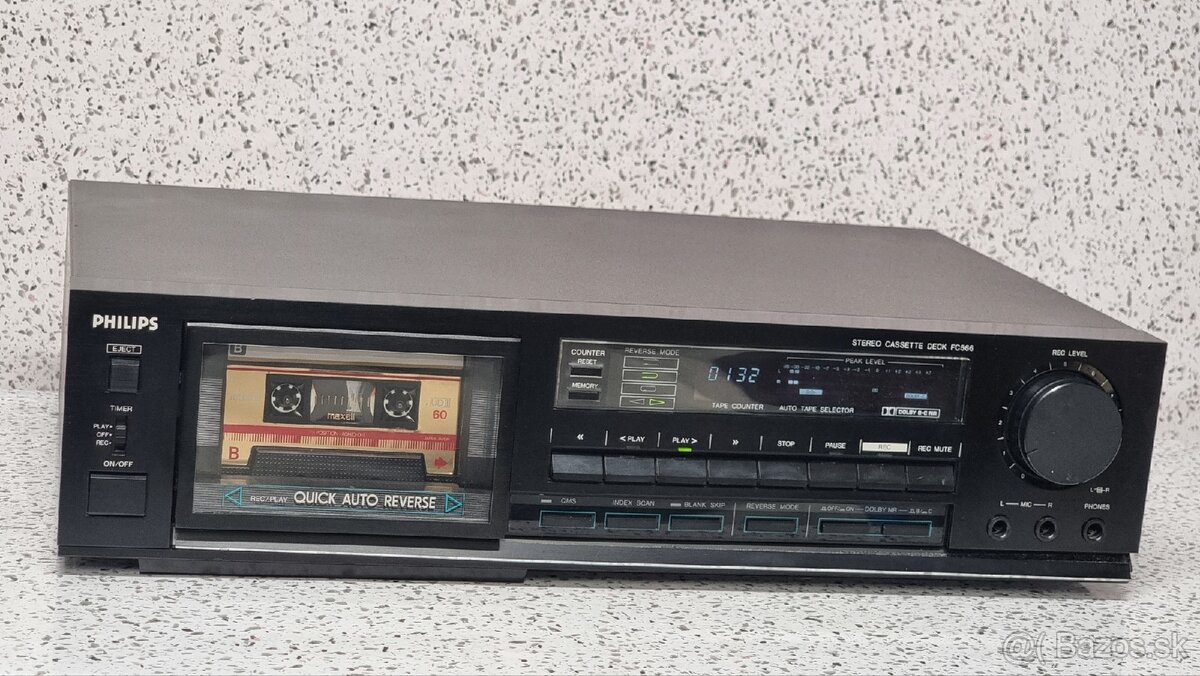 Autoreverse Stereo Deck Philips FC566 / made in japan