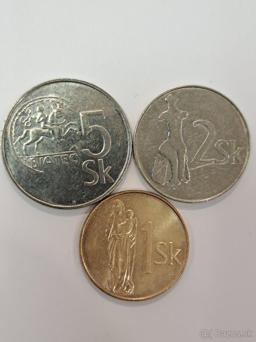 Mince 1,2,5, koruna