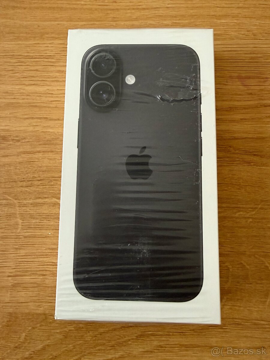 iPhone 16 128 GB čierny - nerozbalený, záruka do 10/2027