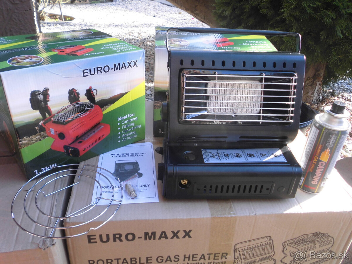 Kempingový ohrievač a varič 2-vjednom na kartuše+1