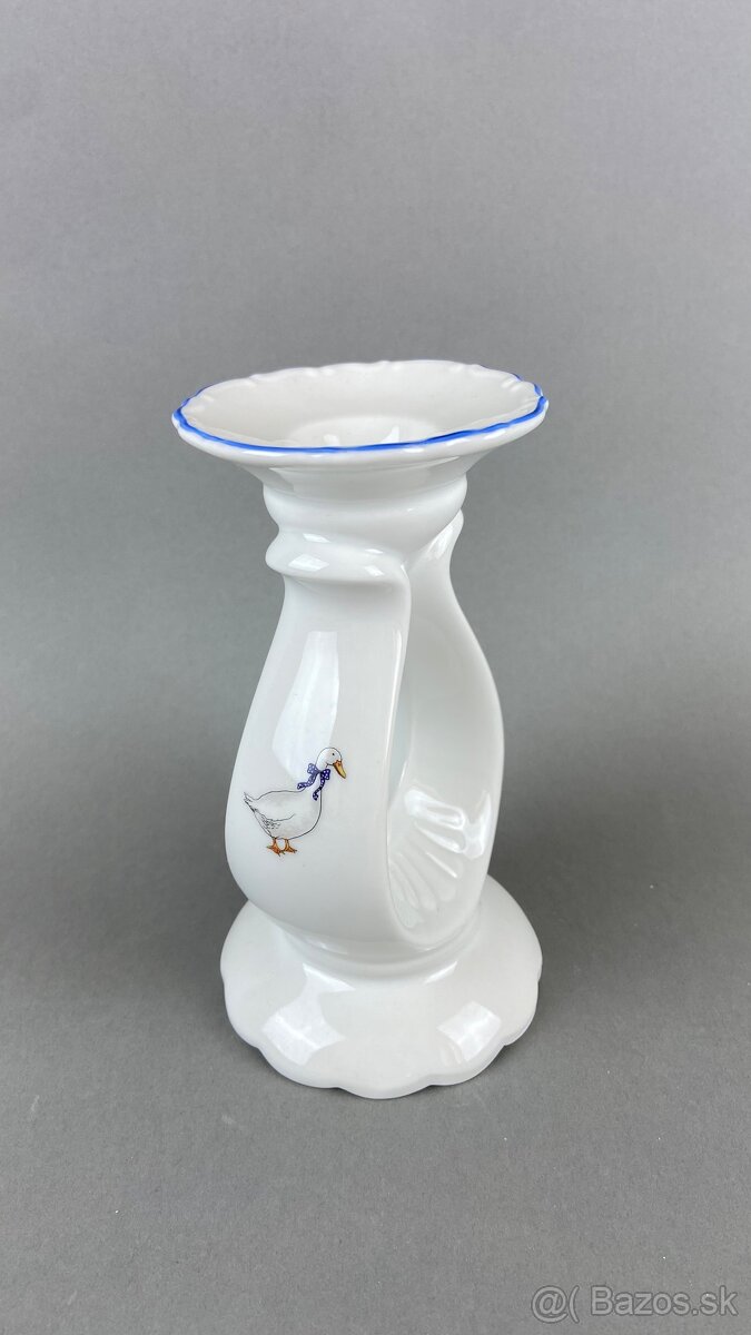 Svietnik s motívom husičiek, modrá linka
