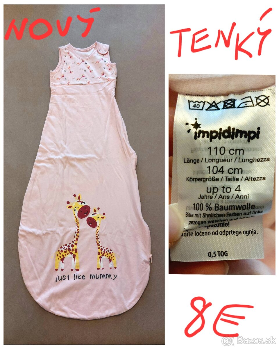 Detské SPACIE VAKY veľ.90 a 110