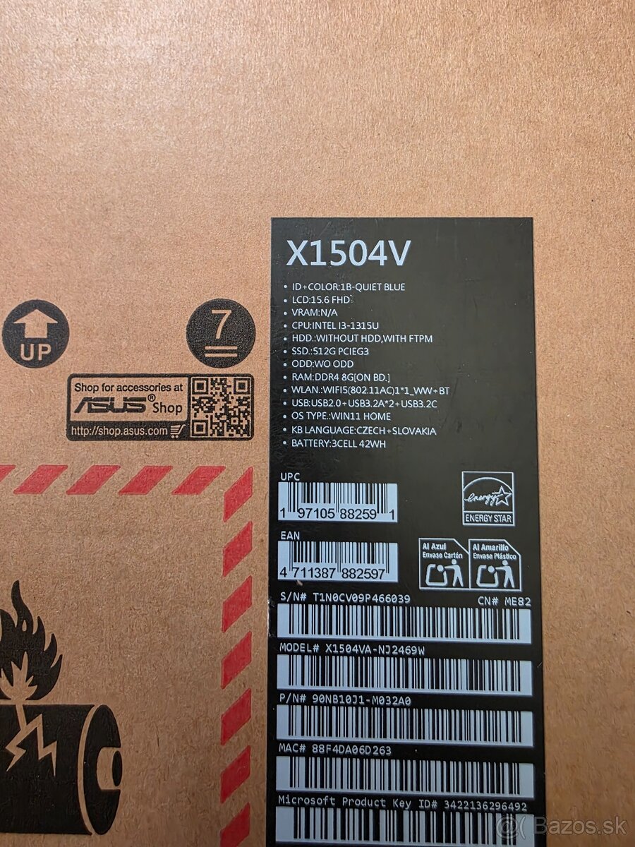 Predam Asus vivobook 15 x1504v