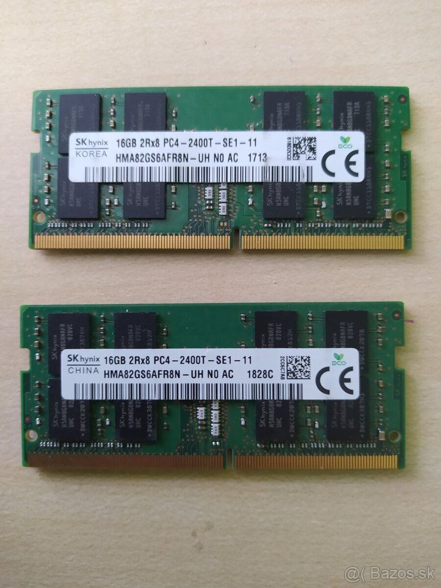 Predám tieto funkčné DDR4, 16GB ram.