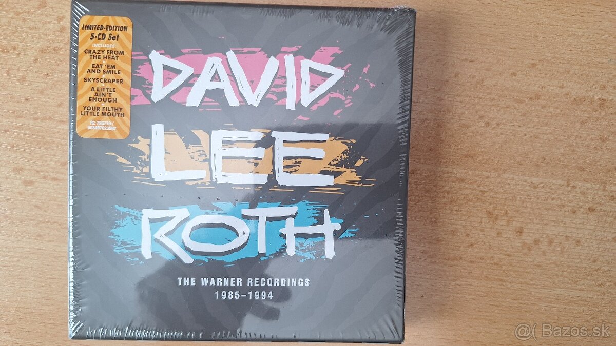 Predám nové, nerozbalené CD DAVID LEE ROTH (5CD - set):