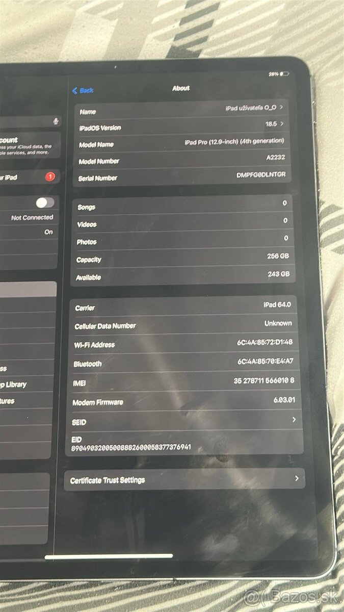 IPAD PRO 12,9 256GB