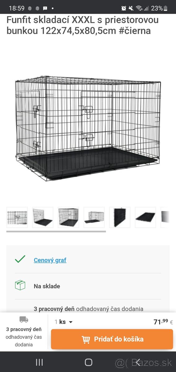 Predám klietku pre spa
