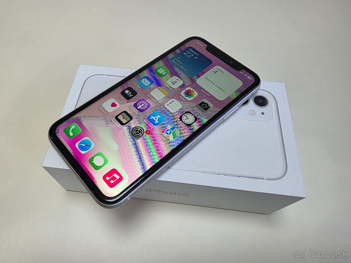 Apple iphone 11 128GB WHITE,Batéria 100%