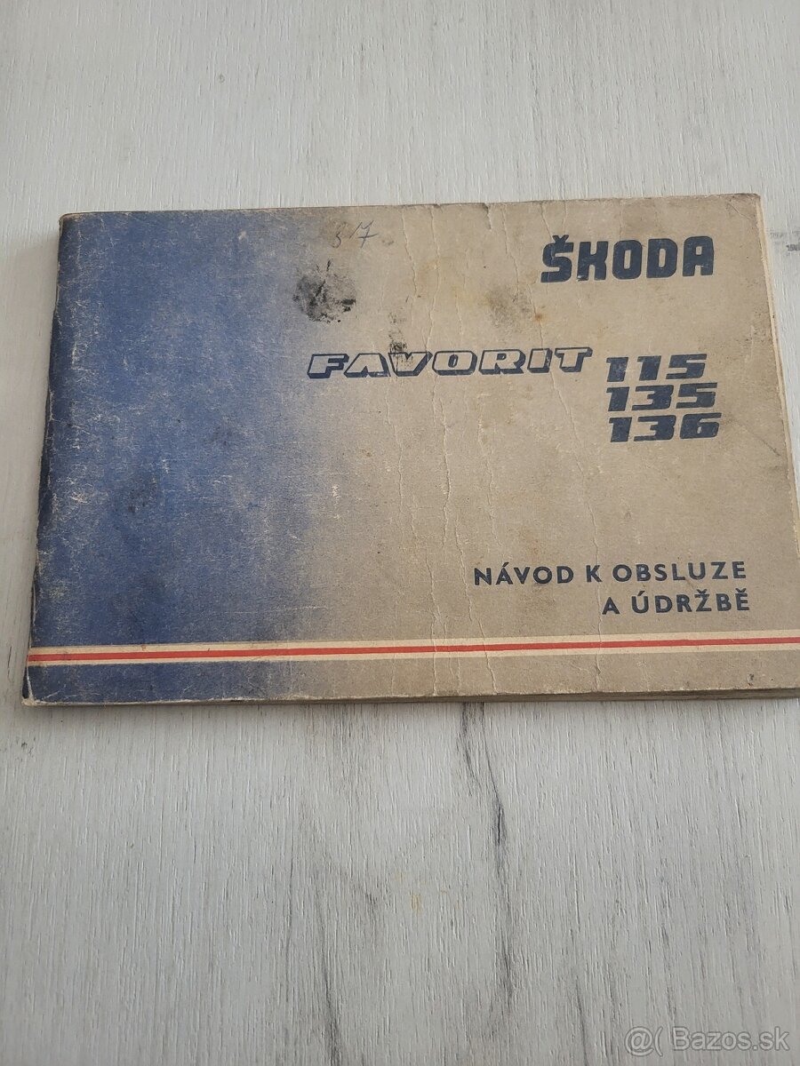 Škoda-Favorit 115,135,136 návod k obsluze a údržbu.