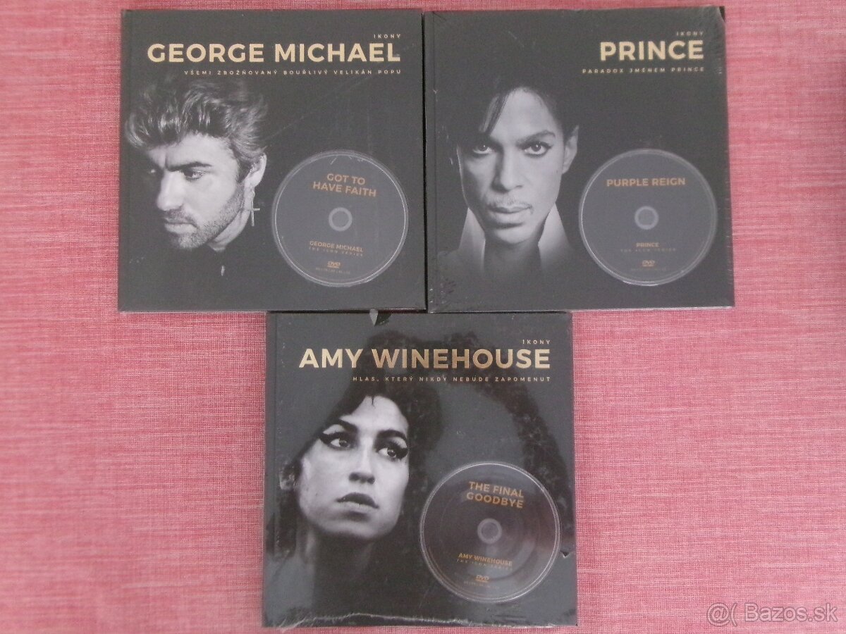 Ikony: Prince, George Michael, Amy Winehouse.