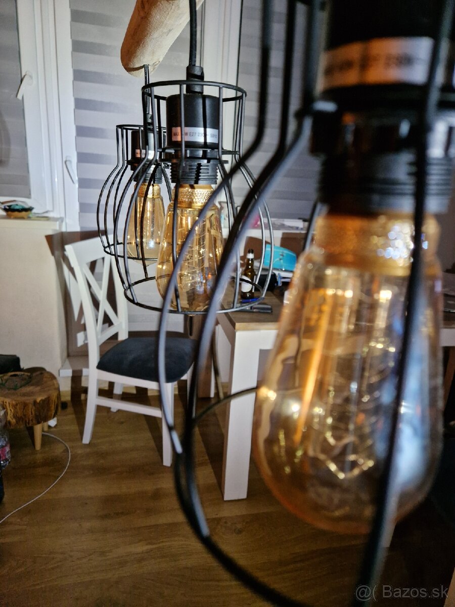 Luster Loft Garage + žiarovky Lampa Svietidlo