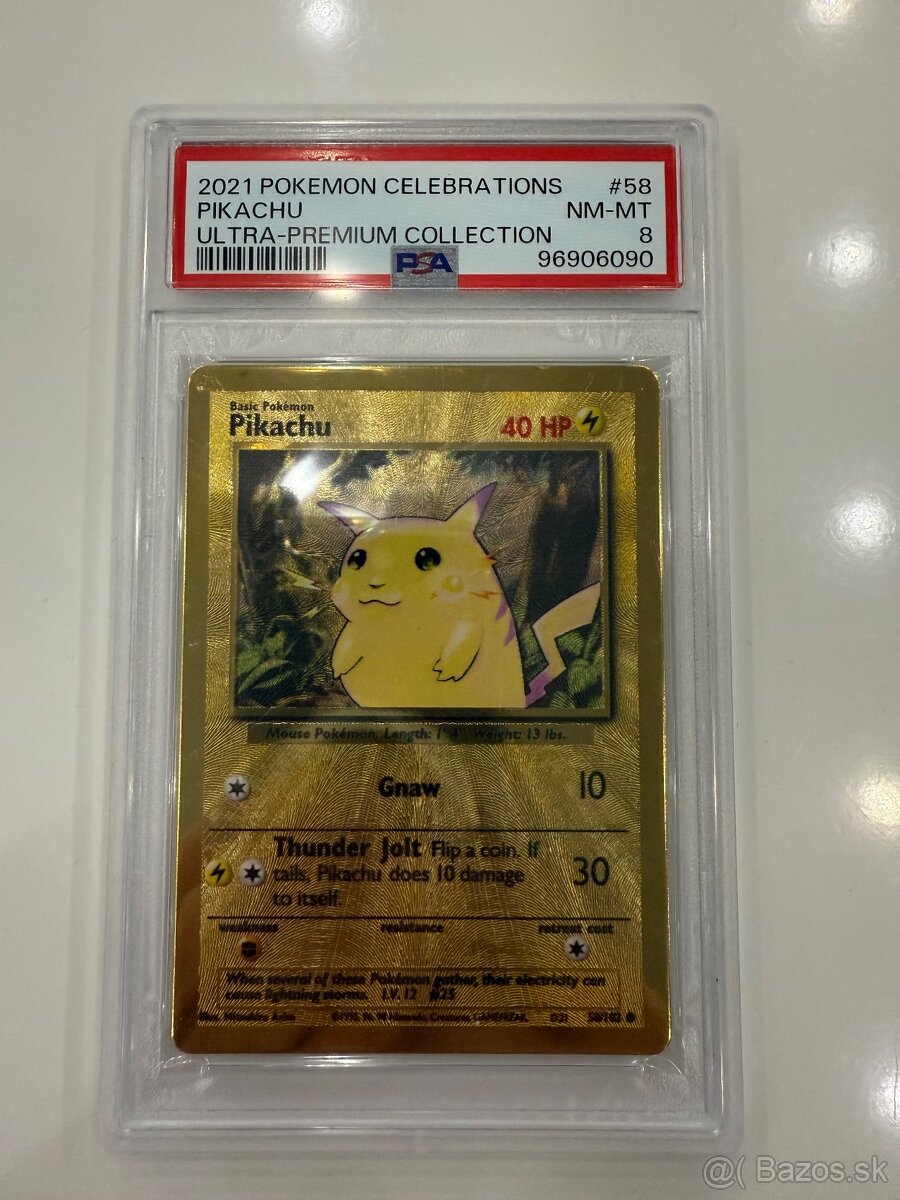 Original Pokemon Pikachu 2021 PSA 8