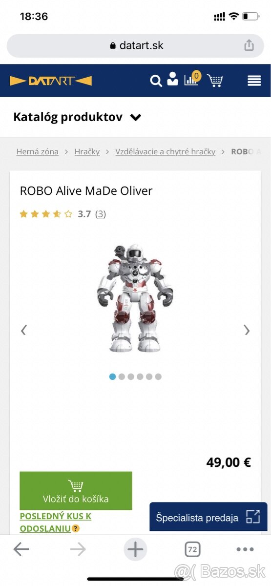 Predám hračku - Robot Oliver - zigybot