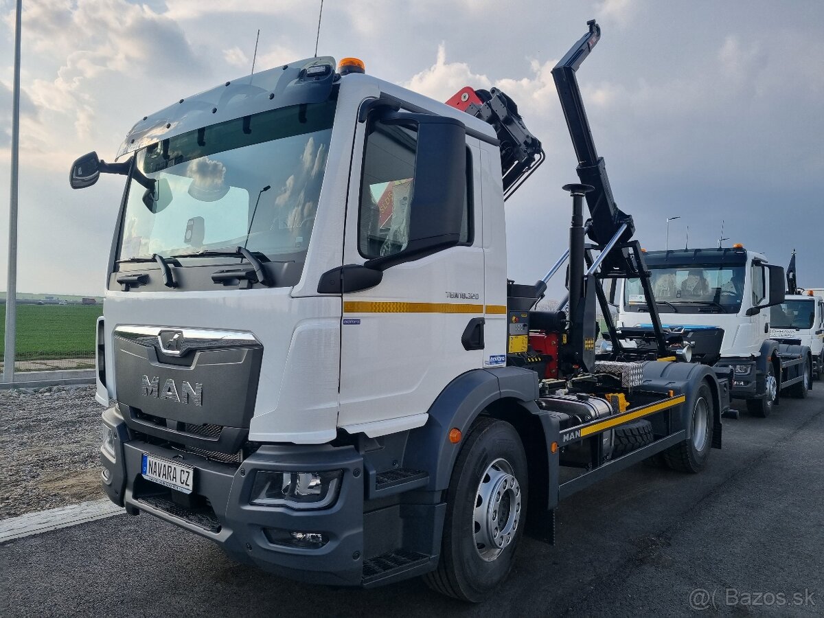 MAN TGM 18.290 RUKA PALFINGER + NOSIČ KONTAJNERU 10T