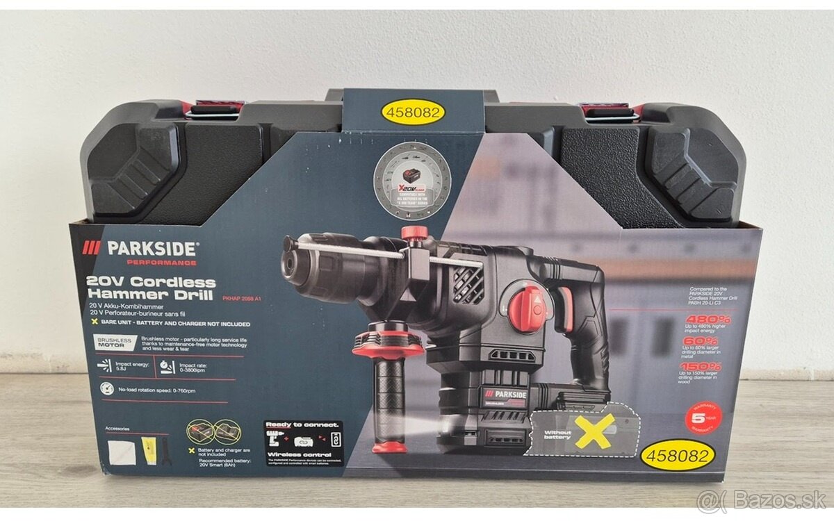 Parkside PERFORMANCE Aku kombinové kladivo PKHAP 205 A1 5,8J