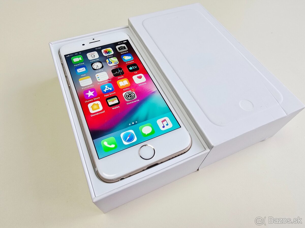 Apple iPhone 6 16GB,GOLD,KAPACITA BATÉRIE 98%