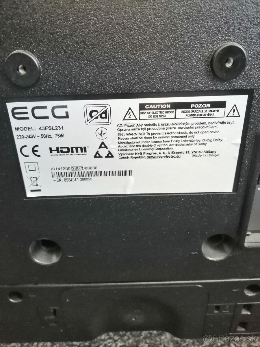 ECG 43FSL231 Sony KDL4R500C