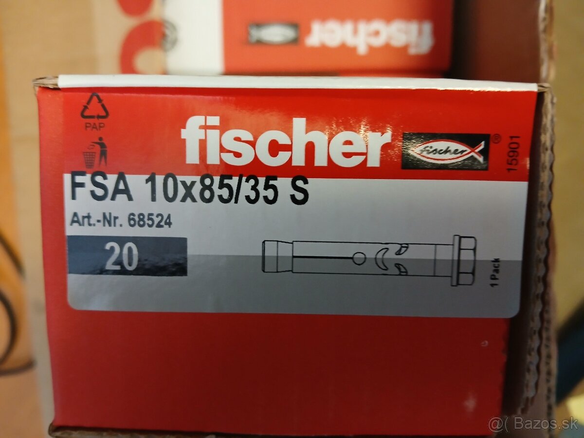 FISCHER trubková kotva FSA 10/35 S galvanicky pozinkovaná