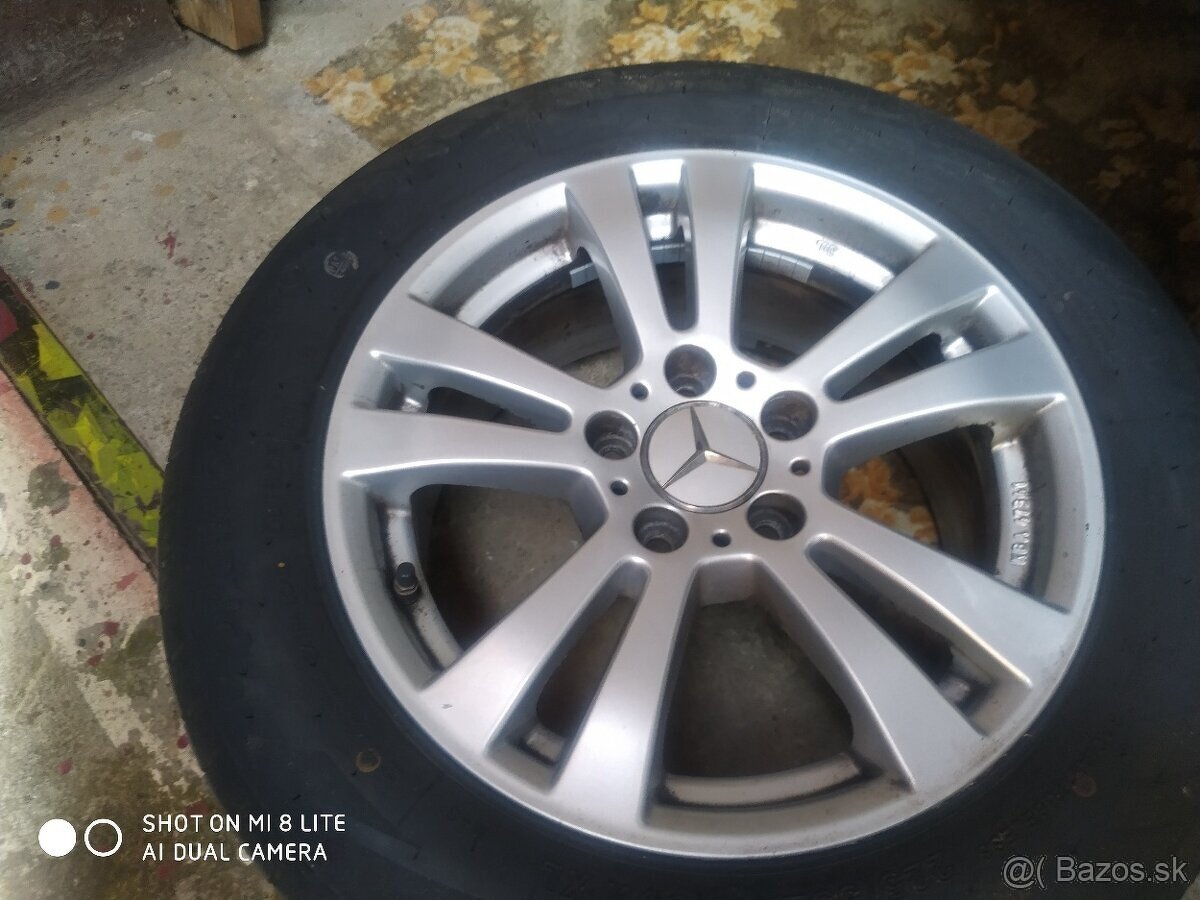 Original disky Mercedes 5x112 R16 s novymi letnymi pneu