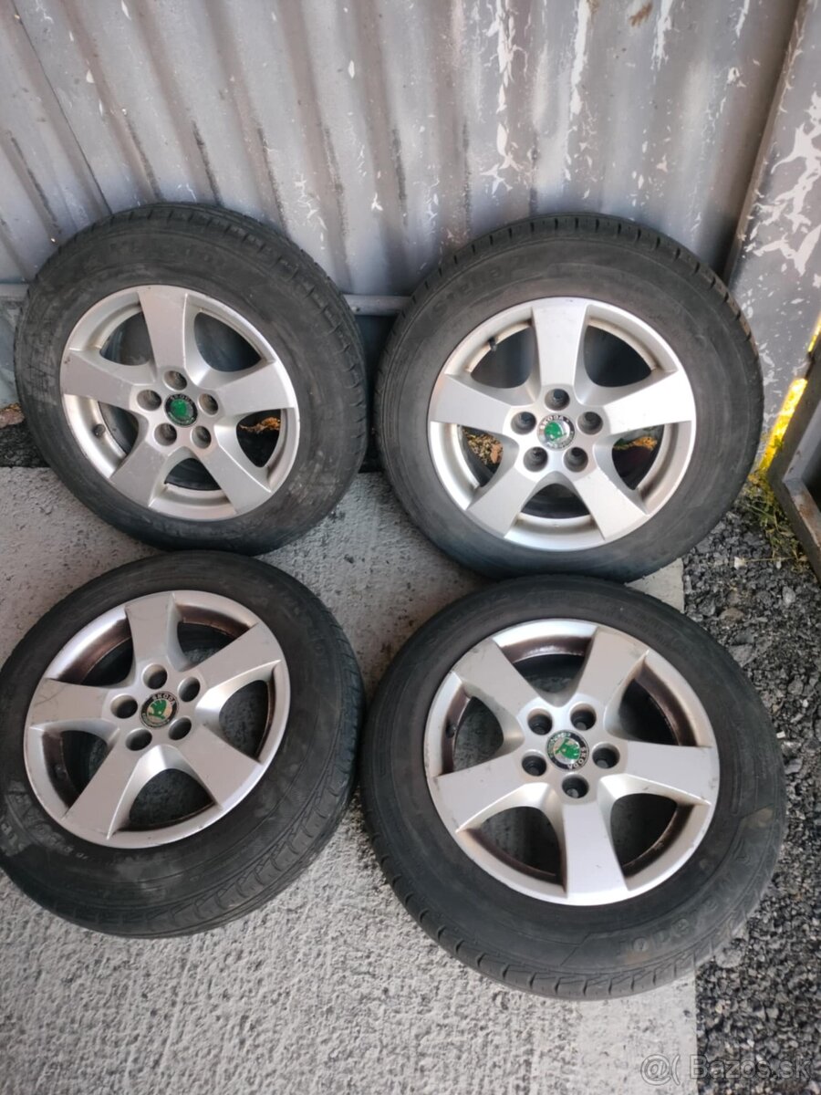 4ks alu disky orig. Škoda 5x100 R14 pneu 5mm 165/70 R14