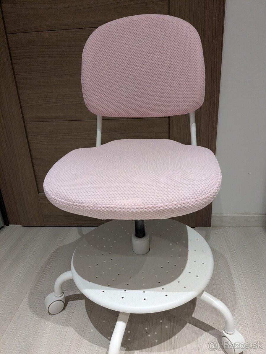 IKEA detská stolička VIMUND svetloružová