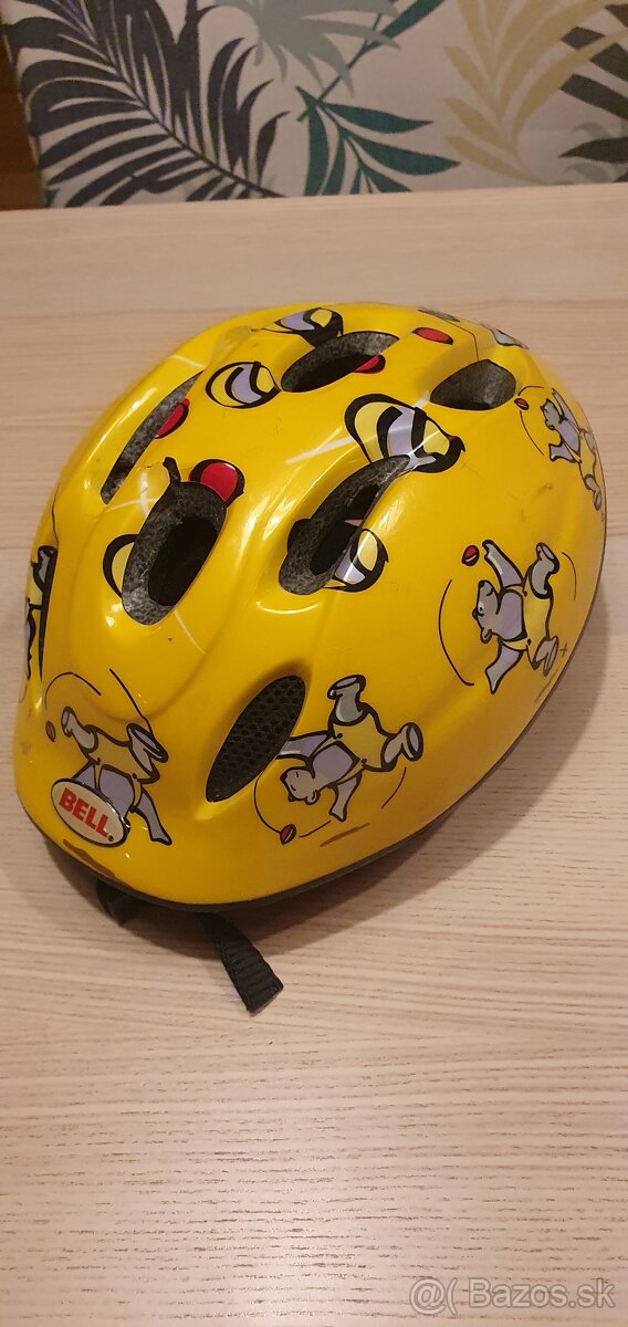 Detská prilba na bicykel žltá