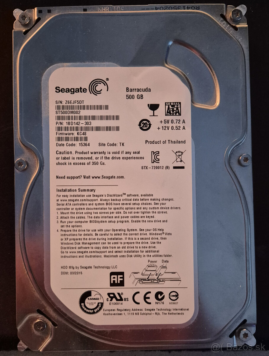 HDD SEAGATE 500GB 2x