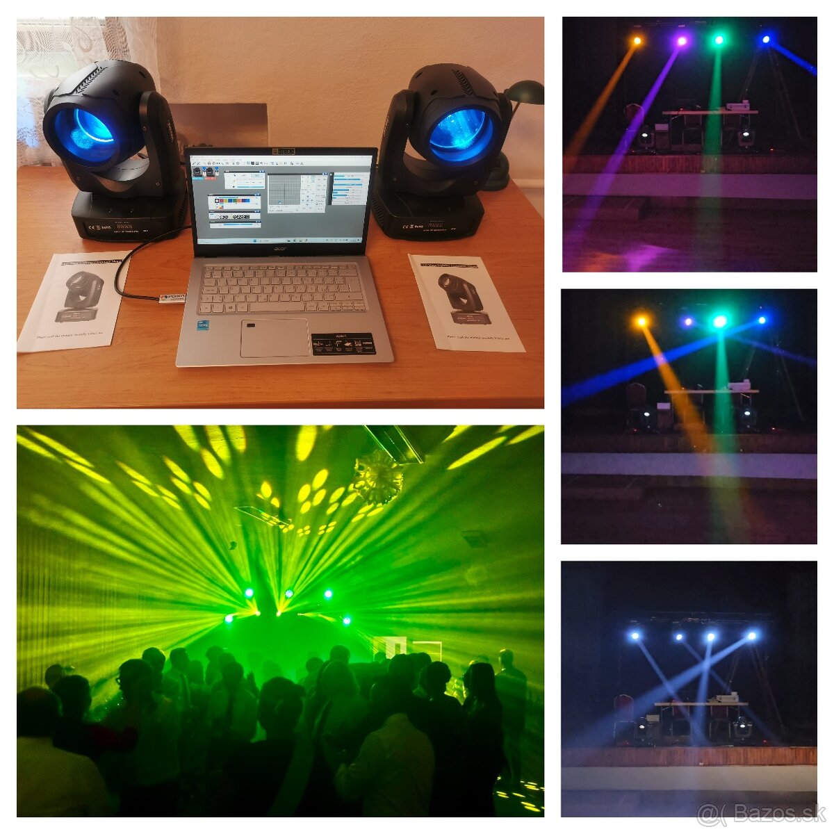4ks otočné hlavy 150W beam + kufor pre 4ks
