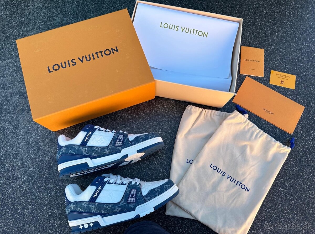 Louis Vuitton tenisky blue komplet balenie