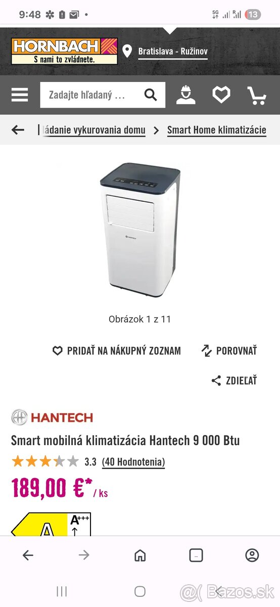 HANTECH mobilna klimatizacia 9000