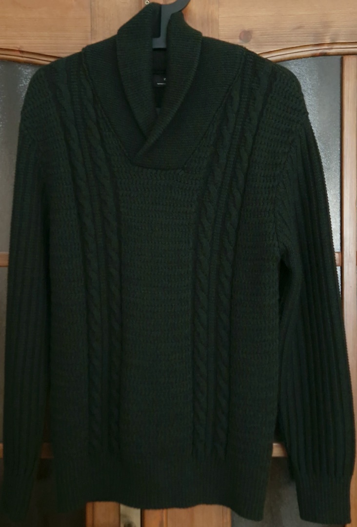 Pánsky sveter Zara sivo-čierny veľkosť M